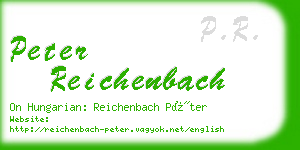 peter reichenbach business card